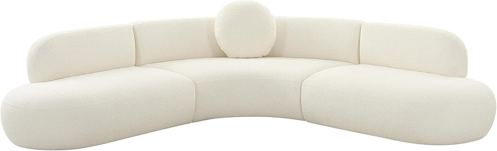 Furniture Broohah Cream Boucle Sectional