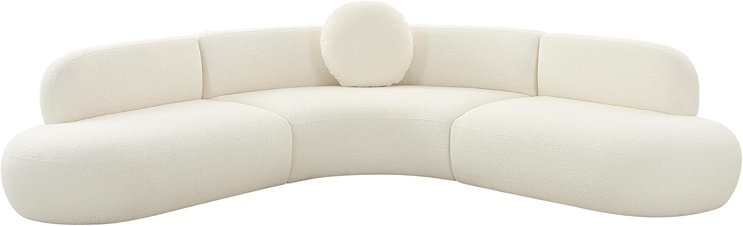 Furniture Broohah Cream Boucle Sectional