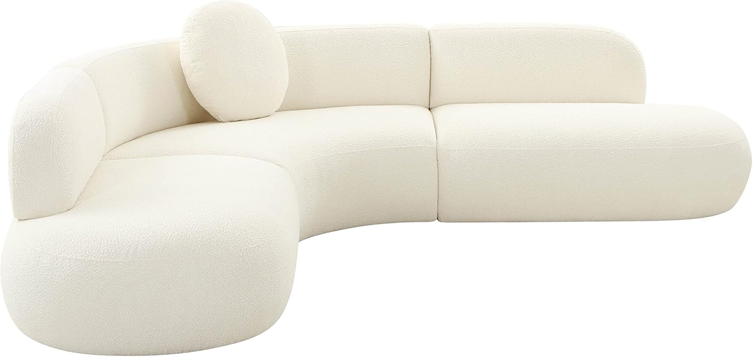 Furniture Broohah Cream Boucle Sectional