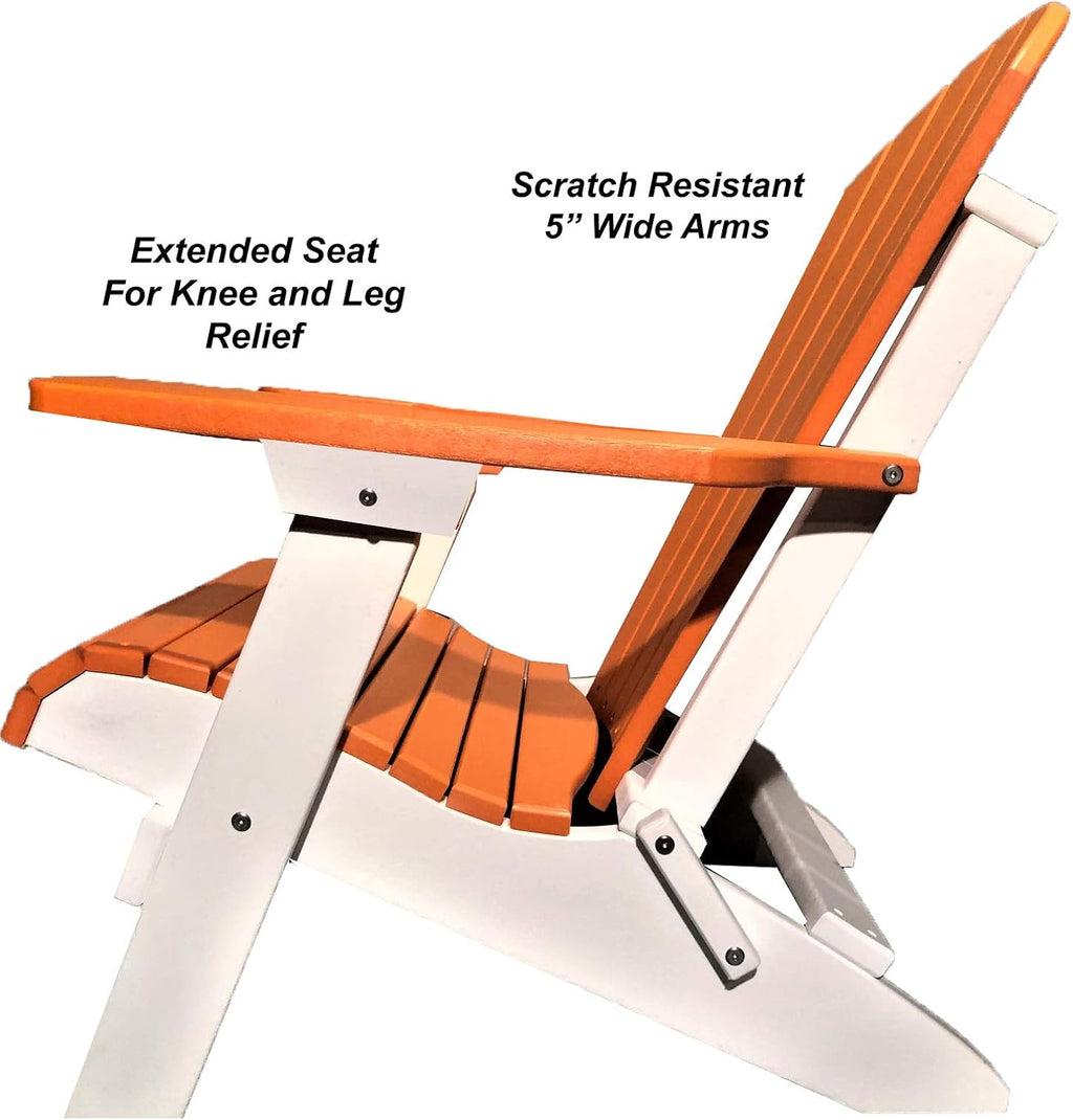 Poly Classic King Size Folding Adirondack Chair