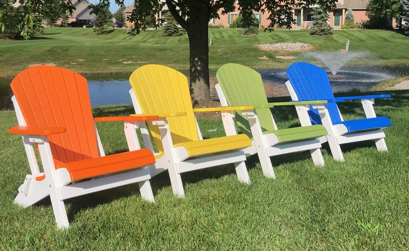 Poly Classic King Size Folding Adirondack Chair