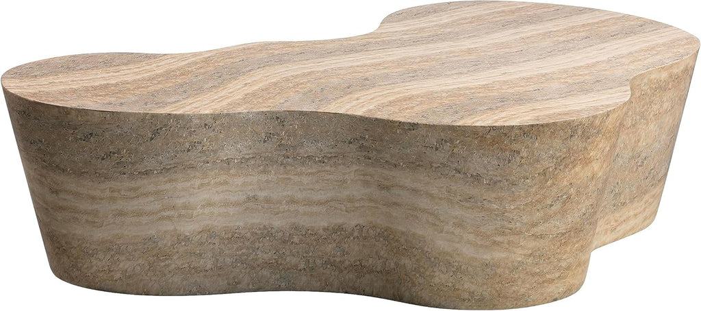 Slab Faux Travertine Coffee Table