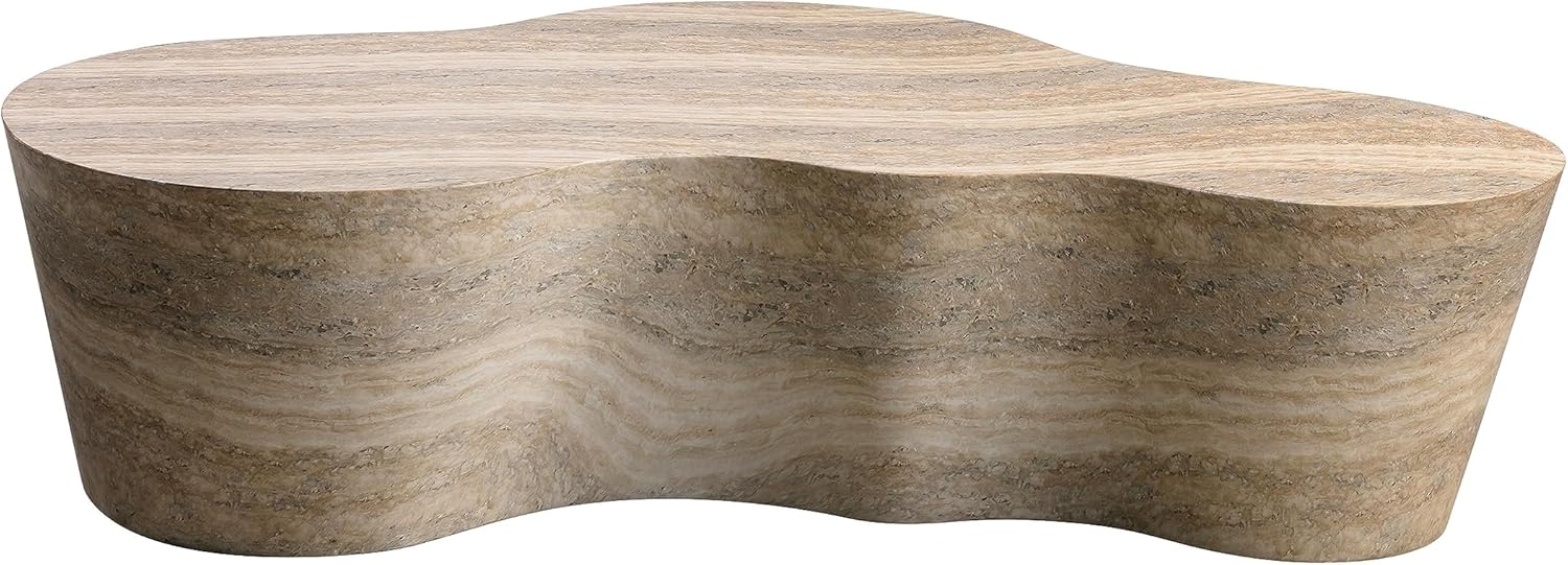 Slab Faux Travertine Coffee Table